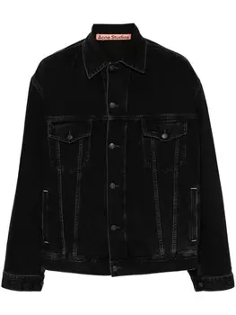 Acne Studios джинсовая куртка с приспущенными плечами, черный