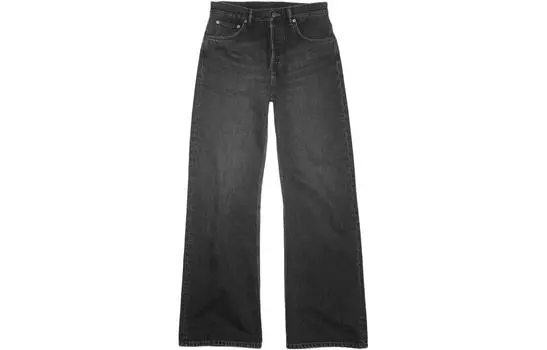 Acne Studios Джинсы Bootcut средней посадки, свободные, жесткие, винтажные, черные