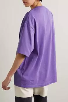 ACNE STUDIOS Футболка из хлопкового джерси с аппликацией, фиолетовый