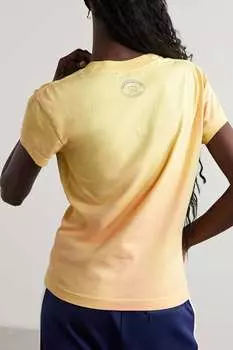 ACNE STUDIOS Футболка из хлопкового джерси с принтом, апельсин