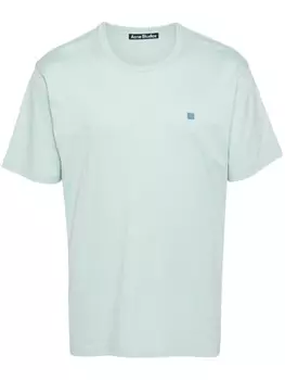 Acne Studios футболка из органического хлопка с нашивкой-логотипом, синий