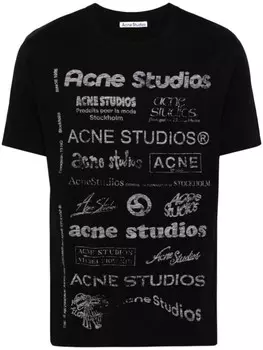 Acne Studios футболка с графичным принтом, черный