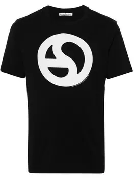 Acne Studios футболка с логотипом, черный