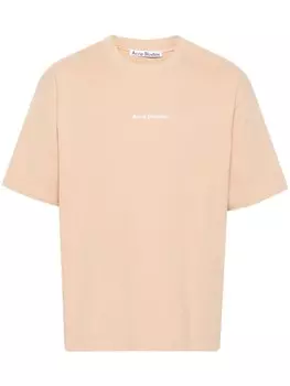 Acne Studios футболка с логотипом, коричневый