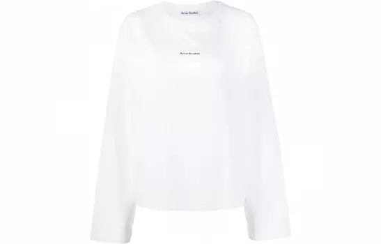 Acne Studios Футболка с заниженной линией плеч, белая, женская