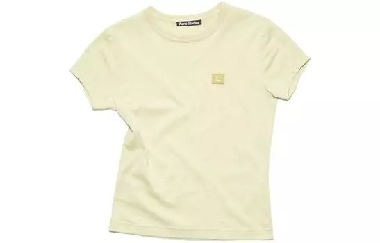 Acne Studios Футболка унисекс цвета слоновой кости