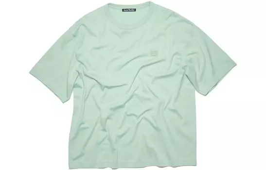 Acne Studios Футболка женская с заниженной линией плеч, нежно-зеленая, SS23