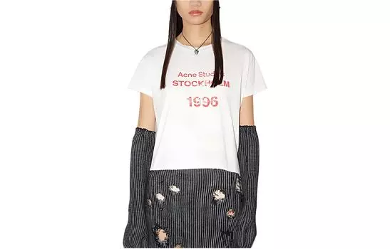 Acne Studios Футболка женская светло-оранжевая