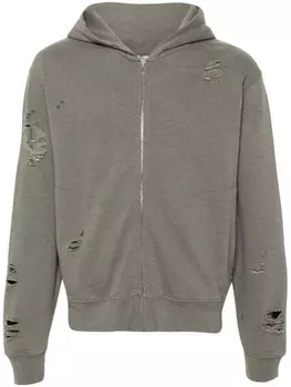 Acne Studios худи на молнии, зеленый