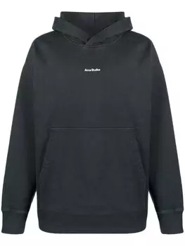Acne Studios худи оверсайз с логотипом, черный