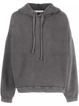 Acne Studios худи с нашивкой-логотипом, серый