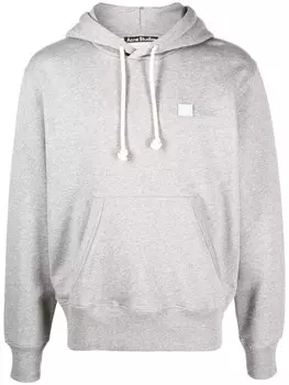 Acne Studios худи с нашивкой, серый
