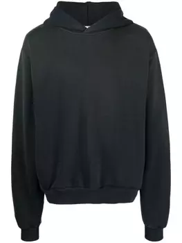Acne Studios худи с приспущенными плечами и логотипом, черный