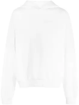 Acne Studios худи с приспущенными плечами и логотипом, белый