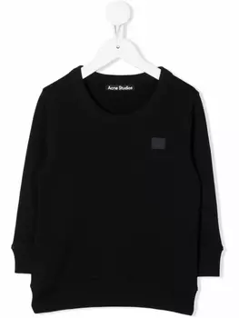Acne Studios Kids толстовка с нашивкой-логотипом, черный