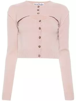 Acne Studios комплект из топа и кардигана, розовый