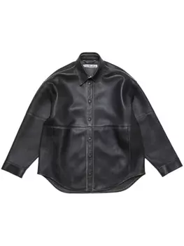 Acne Studios кожаная рубашка, черный