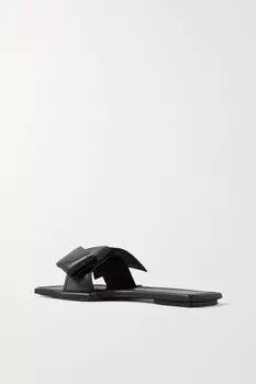 ACNE STUDIOS Кожаные шлепанцы, черный