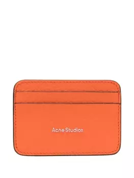 Acne Studios кожаный держатель для карт, оранжевый