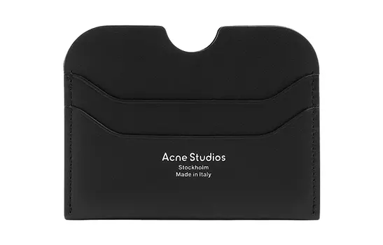 Acne Studios Кожаный держатель карт большого размера для женщин, черный