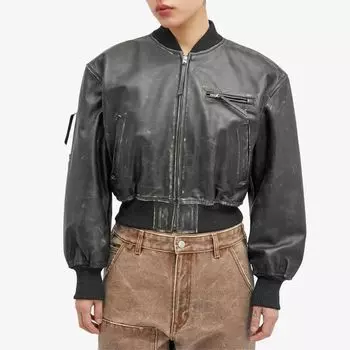 Acne Studios New Lomber Кожаная куртка, черный