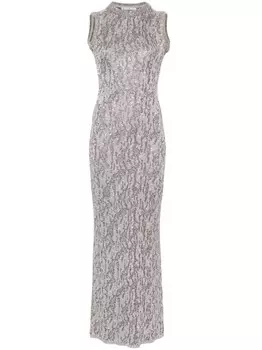 Acne Studios платье макси с пайетками, серый