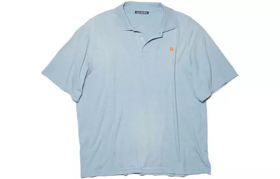 Acne Studios Рубашка-поло унисекс, SS22, дымчато-голубая