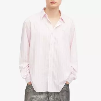 Acne Studios Sandrok Рубашка в матовую полоску, розовый