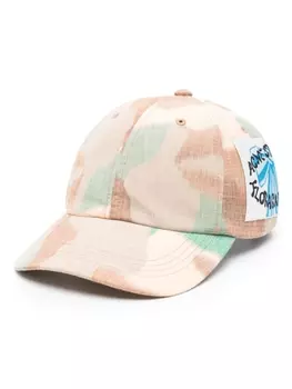 Acne Studios шапка с камуфляжным узором и нашивкой-логотипом, оранжевый