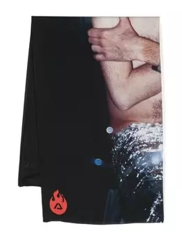 Acne Studios шарф с фотопринтом, синий