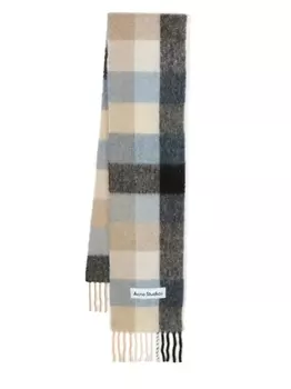 Acne Studios шарф в клетку, синий