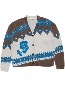 Acne Studios шерстяной кардиган, коричневый