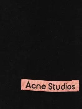 Acne Studios шерстяной шарф с бахромой, черный