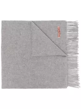 Acne Studios шерстяной шарф с бахромой, серый