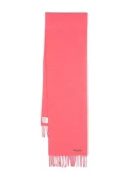 Acne Studios шерстяной шарф с логотипом, розовый