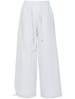 Acne Studios широкие брюки с вышитым логотипом, синий