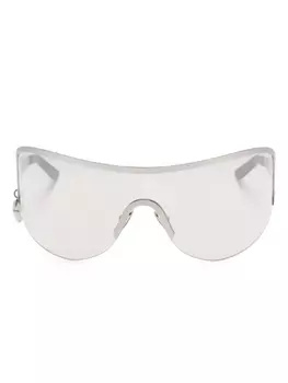 Acne Studios солнцезащитные очки-маска с логотипом, серебристый