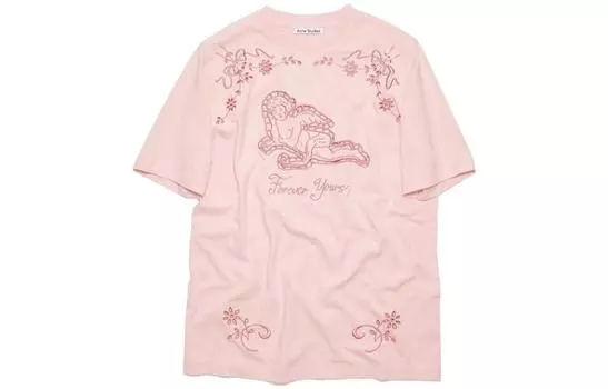 Acne Studios SS23 Футболка женская светло-розовая