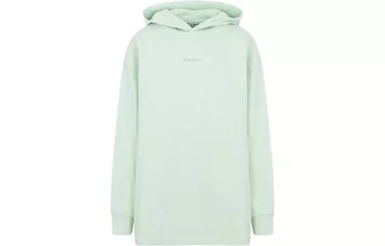 Acne Studios Толстовка с капюшоном и штампованным логотипом, пастельно-зеленого цвета