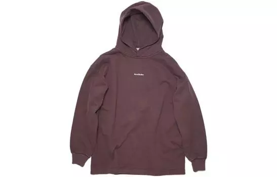 Acne Studios Толстовка с логотипом и печатью цвета баклажаново-фиолетового цвета