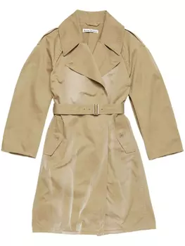 Acne Studios тренч с поясом, нейтральный цвет