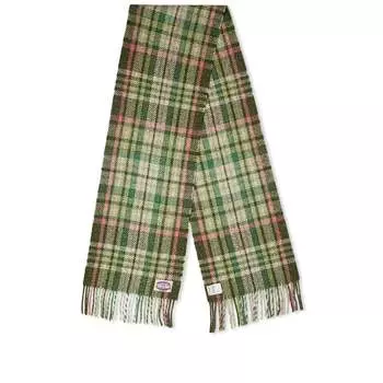 Acne Studios Volano клетчатый шарф, зеленый