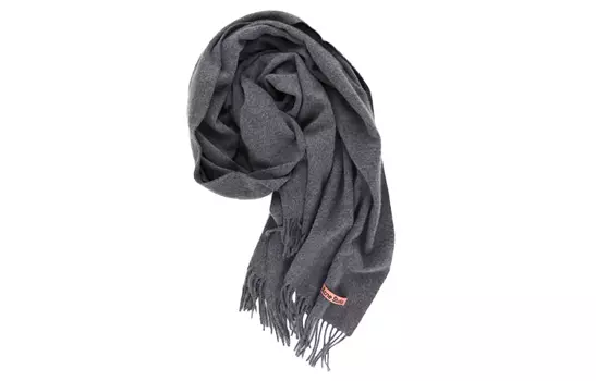 Acne Studios Вязаный шарф унисекс цвета серый меланж