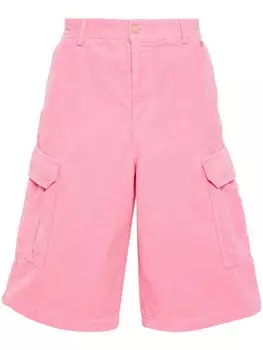 Acne Studios вельветовые шорты с микрозаплаткой на лице, розовый