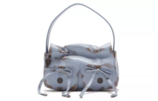 Acne Studios Женская сумка из телячьей кожи сиреневого и коричневого цветов