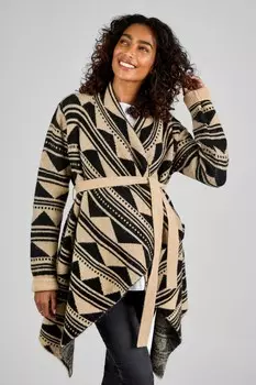 Ацтекский кардиган для беременных с драпировкой Jojo Maman Bb, черный