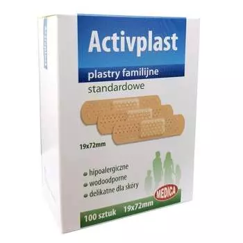 Activ plast, Стандартные семейные пластыри, 100 шт.