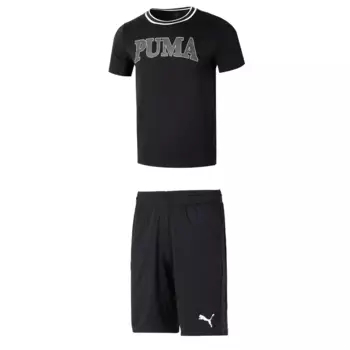 ACTIVE Повседневный спортивный мужской спортивный костюм черный Puma, черный