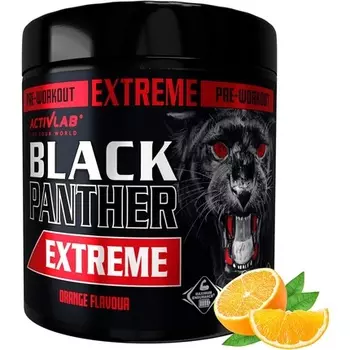 Activlab Black Panther Extreme предтренировочный порошок Energy с цитруллином, креатином, бета-аланином, кофеином, витамином B, HMB, 300 г апельсина
