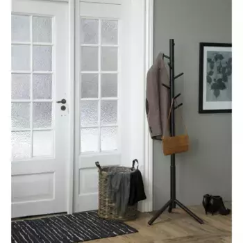 ACTONA GROUP вешалка для одежды «Бремен», вешалка из лакированного каучукового дерева с асимметричными деталями, черный